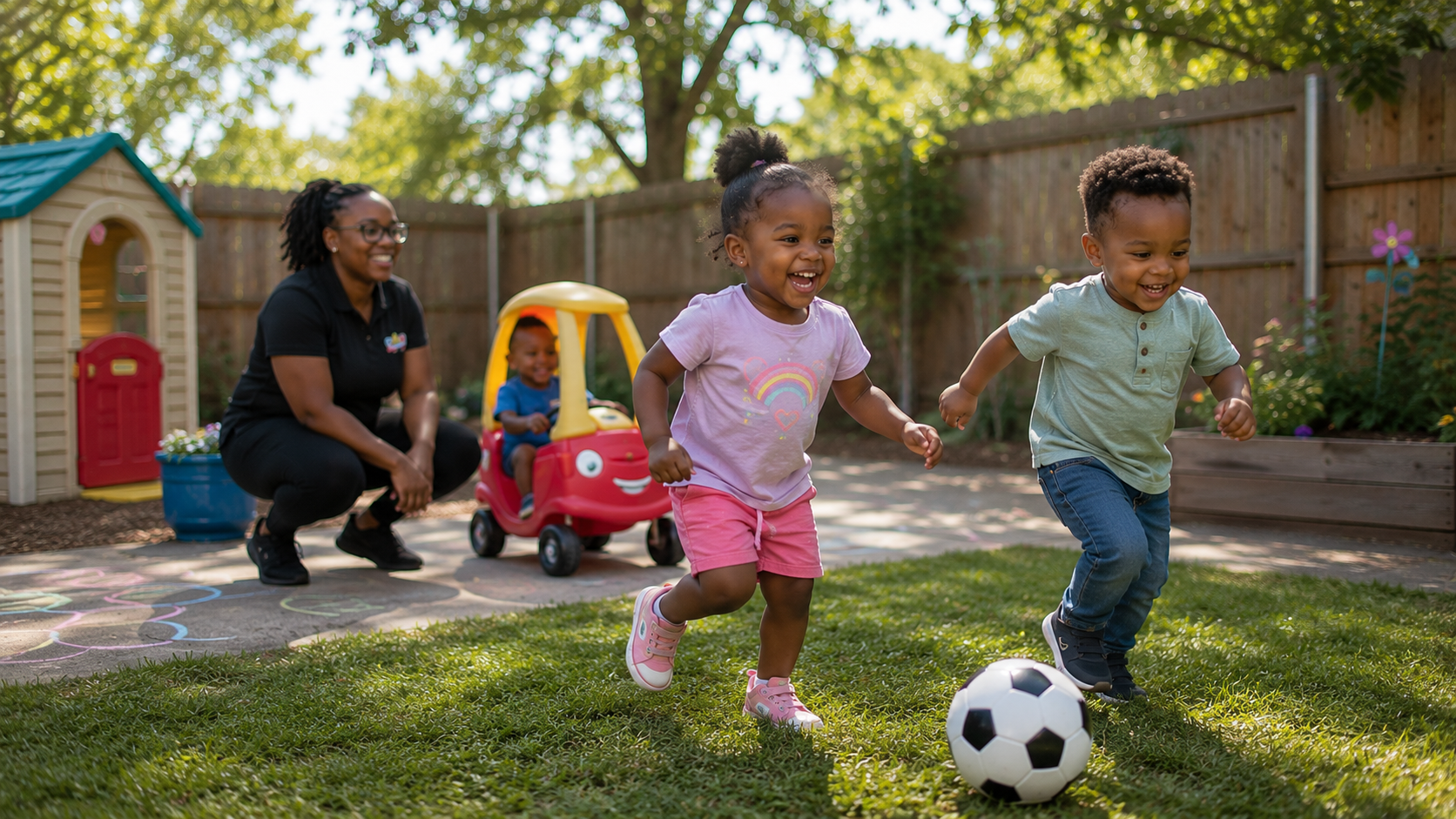 A teacher sharing focused learning with preschoolers