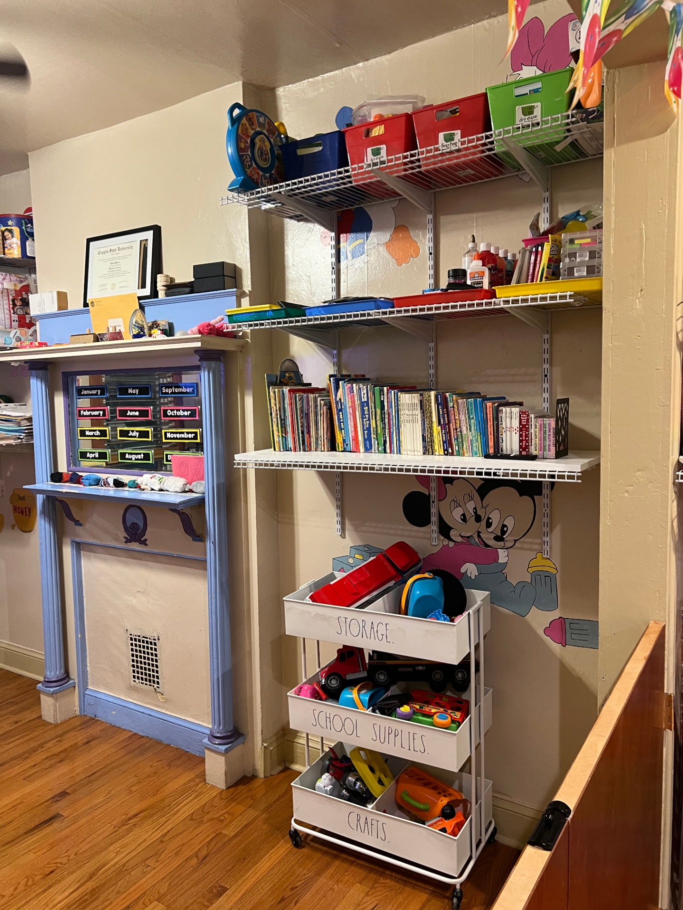 Storage, school supplies, and crafts — everything in its place.